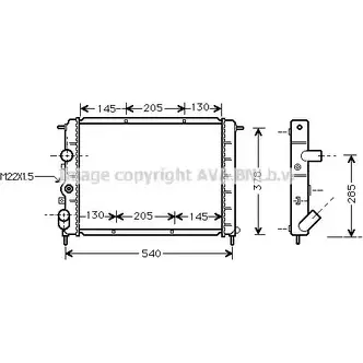 Радиатор охлаждения двигателя AVA QUALITY COOLING 4045385039920 RT2258 I 5D7IRY 2027561