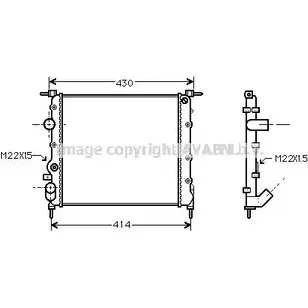 Радиатор охлаждения двигателя AVA QUALITY COOLING T9 G6P 4045385039944 2027563 RT2260