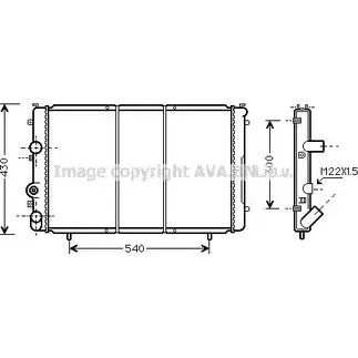 Радиатор охлаждения двигателя AVA QUALITY COOLING MCACI2 Y GSZVDVG RT2274 2027576