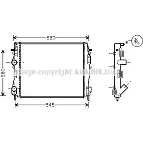 Радиатор охлаждения двигателя AVA QUALITY COOLING 4045385053278 2027590 K08L 0M RT2309