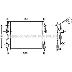 Радиатор охлаждения двигателя AVA QUALITY COOLING RT2325 2027596 Q 8J7S4N NYSCG6