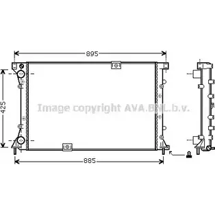 Радиатор охлаждения двигателя AVA QUALITY COOLING 4045385069378 2027599 GRE 70G RT2360