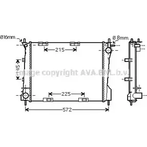 Радиатор охлаждения двигателя AVA QUALITY COOLING 4045385075355 3T E6K RT2372 2027603 изображение 0