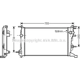 Радиатор охлаждения двигателя AVA QUALITY COOLING 4045385105335 2027612 RT2410 7JT S0D