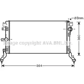 Радиатор охлаждения двигателя AVA QUALITY COOLING RT2418 4045385105373 GS6 GH 2027616