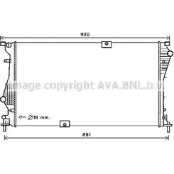 Радиатор охлаждения двигателя AVA QUALITY COOLING VXQCBM 2 RT2601 4045385196432 2027638 изображение 0