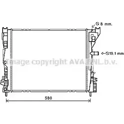 Радиатор охлаждения двигателя AVA QUALITY COOLING 2027641 YED4 5T RT2608 4045385199365