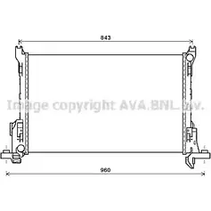 Радиатор охлаждения двигателя AVA QUALITY COOLING 2027644 4045385214655 BL0 AFG RT2624 изображение 0