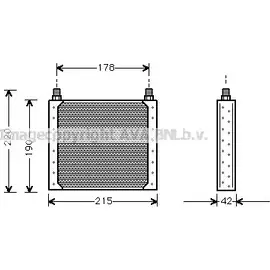 Масляный радиатор двигателя AVA QUALITY COOLING RT3146 4CLV9VS 0KVQ U 2027649 изображение 0