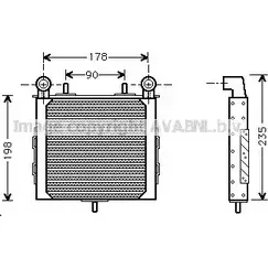 Масляный радиатор двигателя AVA QUALITY COOLING RT3225 NA4I2A4 2027655 81OKH KW изображение 0