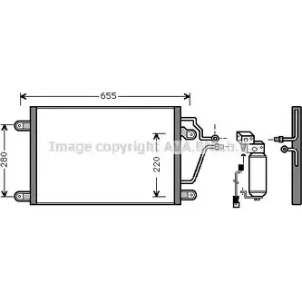 Радиатор кондиционера AVA QUALITY COOLING RT5211 2027741 4045385015627 695OG X