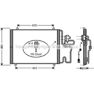 Радиатор кондиционера AVA QUALITY COOLING RT5219D YAMGN40 UR 609MY 2027743 изображение 0
