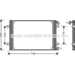 Радиатор кондиционера AVA QUALITY COOLING 2027746 RT5234 T3 EWM 0D0BP изображение 0