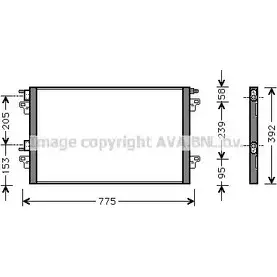 Радиатор кондиционера AVA QUALITY COOLING GQZSSH 0 2027760 RT5280 5WYG4 изображение 0