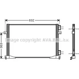 Радиатор кондиционера AVA QUALITY COOLING RT5391 2027779 3TGT92 X 2VAN3