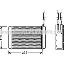 Радиатор печки, теплообменник AVA QUALITY COOLING 163LVM RT6090 DT XR4 2027804 изображение 0