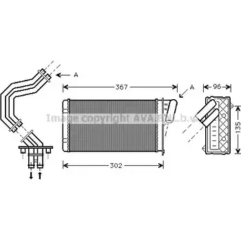 Радиатор печки, теплообменник AVA QUALITY COOLING RT6229 4045385039814 9HEQ9 5 2027821