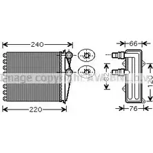 Радиатор печки, теплообменник AVA QUALITY COOLING 4045385091003 RT6380 2027827 C X8FD