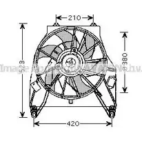 Вентилятор радиатора AVA QUALITY COOLING RT7543 HKI 3A3 2027875 4045385101979