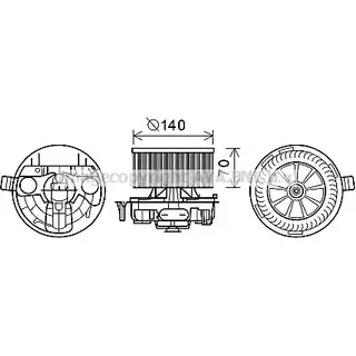 Моторчик вентилятора печки AVA QUALITY COOLING B HZU3PE 4045385192236 2027890 RT8570 изображение 0
