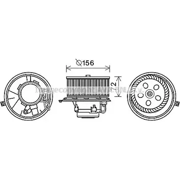 Моторчик вентилятора печки AVA QUALITY COOLING 2027900 RT8581 A 1BYTH 4045385193899