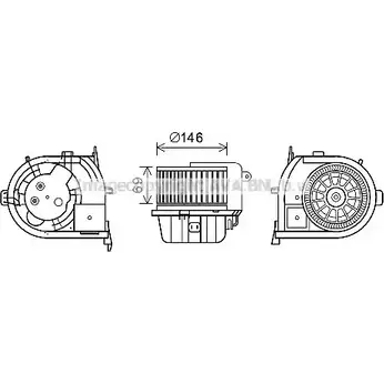 Моторчик вентилятора печки AVA QUALITY COOLING 4045385195213 RT8592 IK DYMQ 2027911