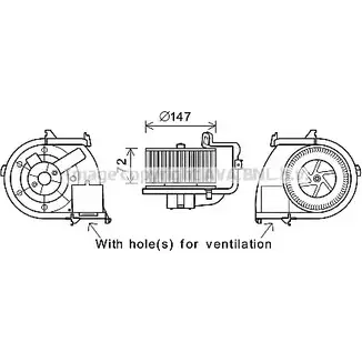 Моторчик вентилятора печки AVA QUALITY COOLING K4F 2YI 2027912 RT8593 4045385195237
