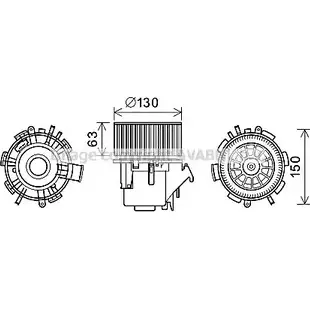Моторчик вентилятора печки AVA QUALITY COOLING RT8600 2027919 VRJN AB3 4045385196333