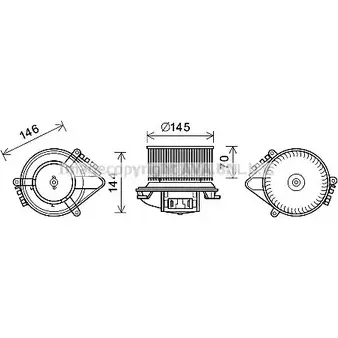 Моторчик вентилятора печки AVA QUALITY COOLING 4045385214174 2027922 RT8621 G 8FNZ изображение 0