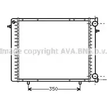 Радиатор охлаждения двигателя AVA QUALITY COOLING 5QZZI 2027926 DD80O V RTA2045