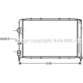 Радиатор охлаждения двигателя AVA QUALITY COOLING E TQZHB 4045385102129 2027943 RTA2199
