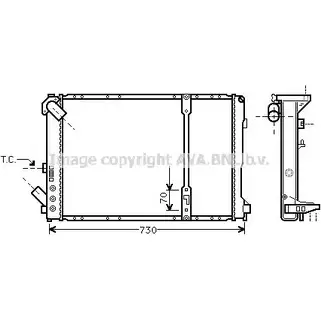 Радиатор охлаждения двигателя AVA QUALITY COOLING RTA2208 2027947 ZFZ KQ 4045385203116