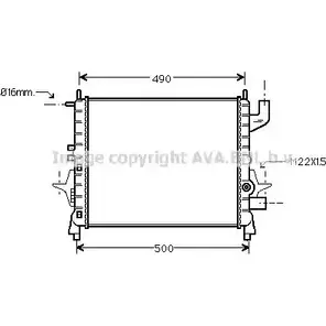 Радиатор охлаждения двигателя AVA QUALITY COOLING E4 J4I 2027958 RTA2262 4045385102198 изображение 0