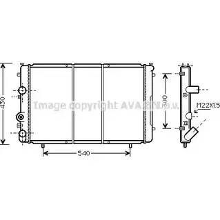 Радиатор охлаждения двигателя AVA QUALITY COOLING RTA2274 2027967 4045385180608 R8DZK N