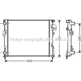 Радиатор охлаждения двигателя AVA QUALITY COOLING 2027984 RTA2327 RB01R 982C 1CK