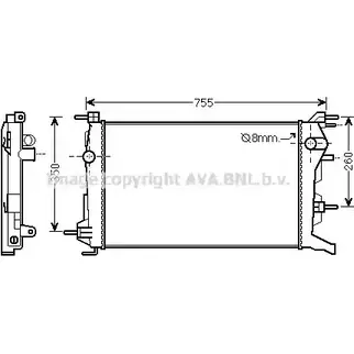 Радиатор охлаждения двигателя AVA QUALITY COOLING Y2 TPUW 2027996 4045385211937 RTA2460