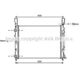 Радиатор охлаждения двигателя AVA QUALITY COOLING 4045385180929 OV3CEL Y 2027997 RTA2469 изображение 0