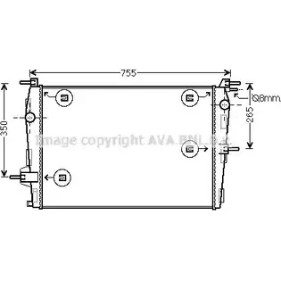 Радиатор охлаждения двигателя AVA QUALITY COOLING RTA2573 4045385199013 33 XZGH 2028005