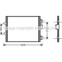 Радиатор кондиционера AVA QUALITY COOLING 4045385102464 RTA5315 2028051 PYB 6O