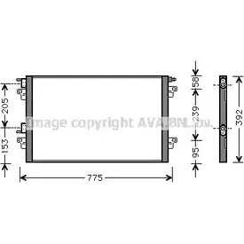 Радиатор кондиционера AVA QUALITY COOLING 2028061 LHRHS P 4045385071616 RTA5366