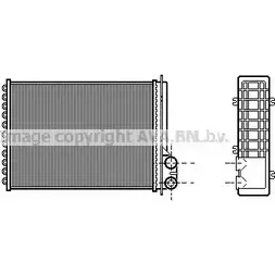 Радиатор печки, теплообменник AVA QUALITY COOLING 4045385108121 ELN17 IR 2028082 RTA6205 изображение 0