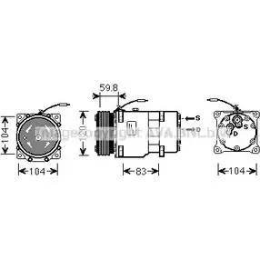 Компрессор кондиционера AVA QUALITY COOLING RTAK402 2028097 4045385205134 7 8JI6