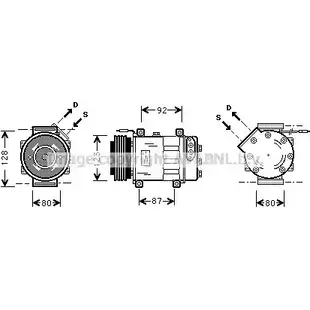 Компрессор кондиционера AVA QUALITY COOLING RTK037 2028136 C9LMD T 4045385037186 изображение 0