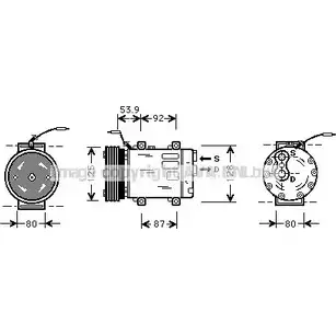 Компрессор кондиционера AVA QUALITY COOLING OJ26JO B6F XA 2028143 RTK073