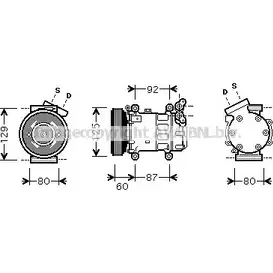 Компрессор кондиционера AVA QUALITY COOLING TGDNYNG YE17 R 2028147 RTK080 изображение 0