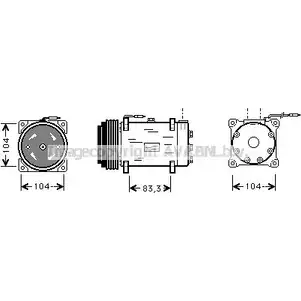 Компрессор кондиционера AVA QUALITY COOLING HJRVCT RTK242 P6LMNE W 2028151