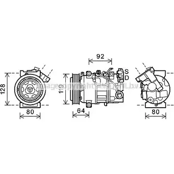 Компрессор кондиционера AVA QUALITY COOLING RTK492 33 LVY4 2028203 4045385178407 изображение 0