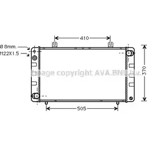 Радиатор охлаждения двигателя AVA QUALITY COOLING SB2020 2028283 LODND N3FR 6 изображение 0