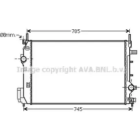 Радиатор охлаждения двигателя AVA QUALITY COOLING QWKE90X 2028298 GAK0 5N SB2070 изображение 0