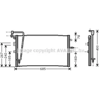Радиатор кондиционера AVA QUALITY COOLING SB5039 FXZ H4 4045385015900 2028320